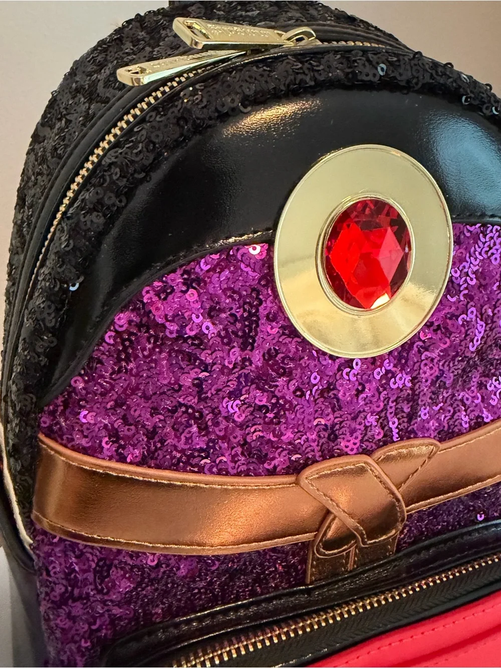 Loungefly x Disney Evil Queen Sequined Figural Mini Backpack